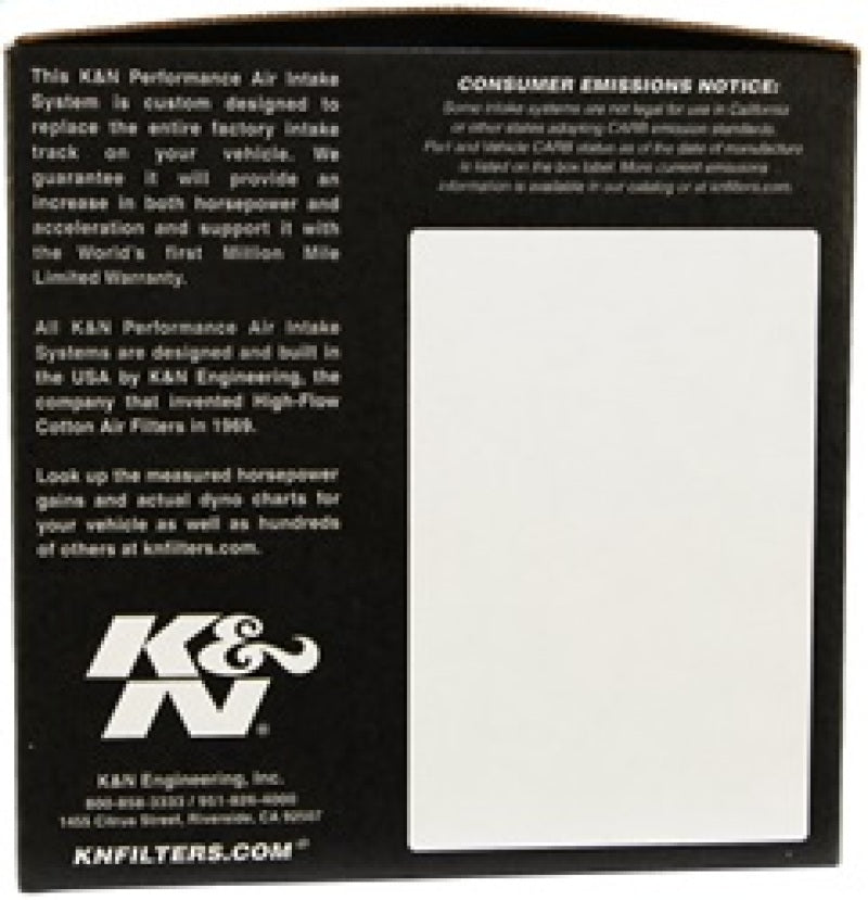 K&N 88-91 Honda Civic Performance Intake Kit-Cold Air Intakes-Grocery Getter Performance