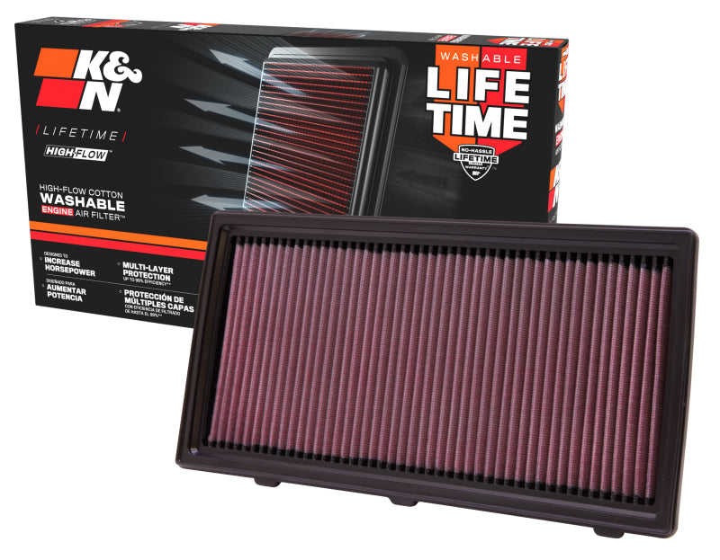 K&N 97-10 Dodge Dakota / 98-03 Durango / 06-09 Mitsubishi Raider Drop In Air Filter-Air Filters - Drop In-Grocery Getter Performance