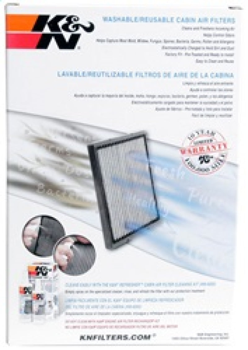 K&N 99-02 GM/Chevy 1500/2500 Cabin Air Filter-Cabin Air Filters-Grocery Getter Performance