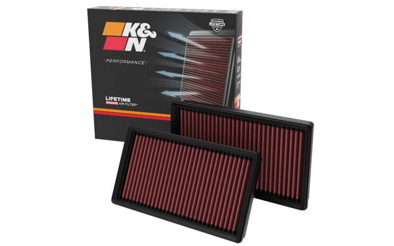 K&N BMW 760Li V12-6.0L F/I 10-15 (2 Per Box)-Air Filters - Direct Fit-Grocery Getter Performance