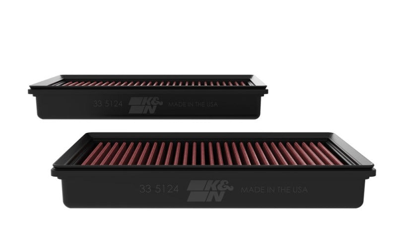 K&N BMW 760Li V12-6.0L F/I 10-15 (2 Per Box)-Air Filters - Direct Fit-Grocery Getter Performance