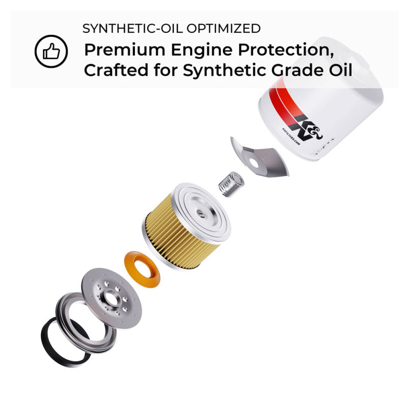K&N Buick / Chevrolet / Oldsmobile Performance Gold Oil Filter-Oil Filters-Grocery Getter Performance
