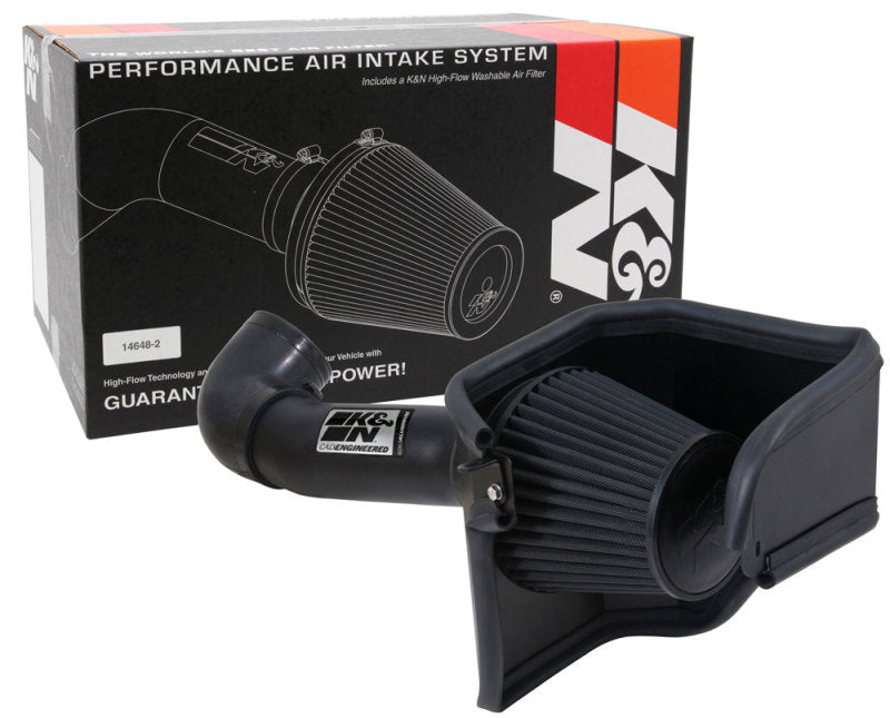 K&N Dodge/Chrysler 5.7/6.1L V8 Black Performance Intake Kit-Cold Air Intakes-Grocery Getter Performance