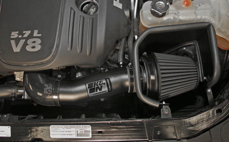 K&N Dodge/Chrysler 5.7/6.1L V8 Black Performance Intake Kit-Cold Air Intakes-Grocery Getter Performance
