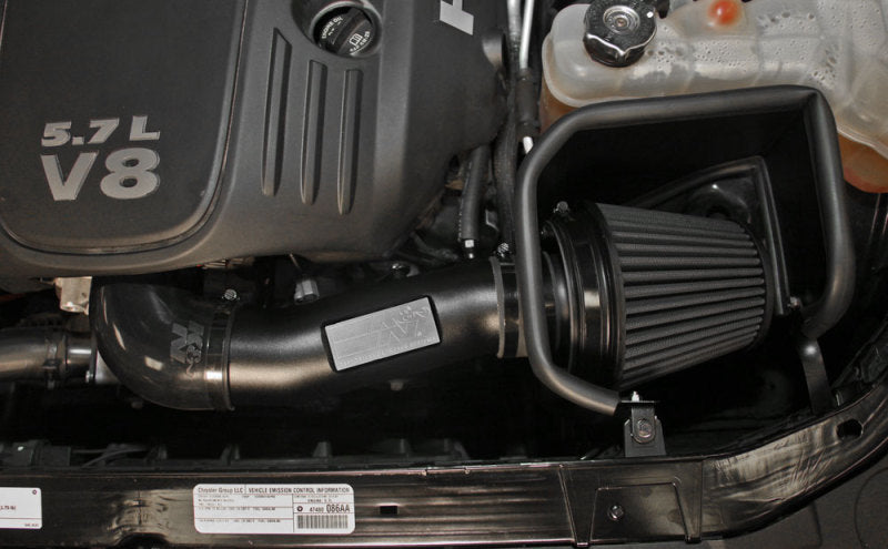K&N Dodge/Chrysler 5.7/6.1L V8 Black Performance Intake Kit-Cold Air Intakes-Grocery Getter Performance