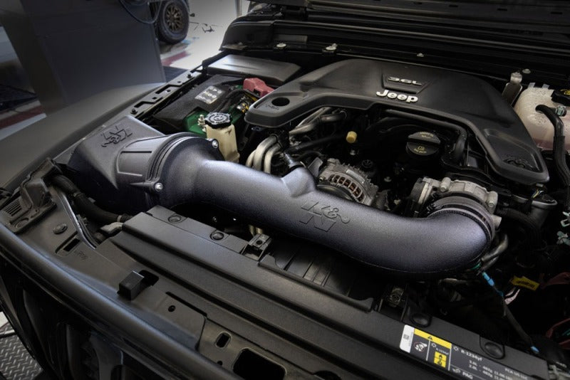 K&N Dryflow Air Intake System Jeep Wrangler Jl V6-3.6L F/I 18-23-Cold Air Intakes-Grocery Getter Performance