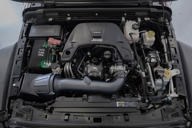 K&N Dryflow Air Intake System Jeep Wrangler Jl V6-3.6L F/I 18-23-Cold Air Intakes-Grocery Getter Performance
