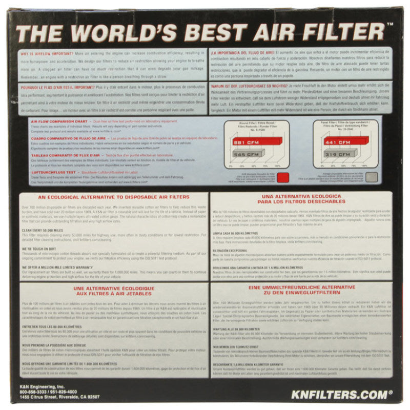 K&N Filter Universal Air Filter Carbon Fiber Top With 6in Flange x 7.5in Base x 6in H-Air Filters - Universal Fit-Grocery Getter Performance
