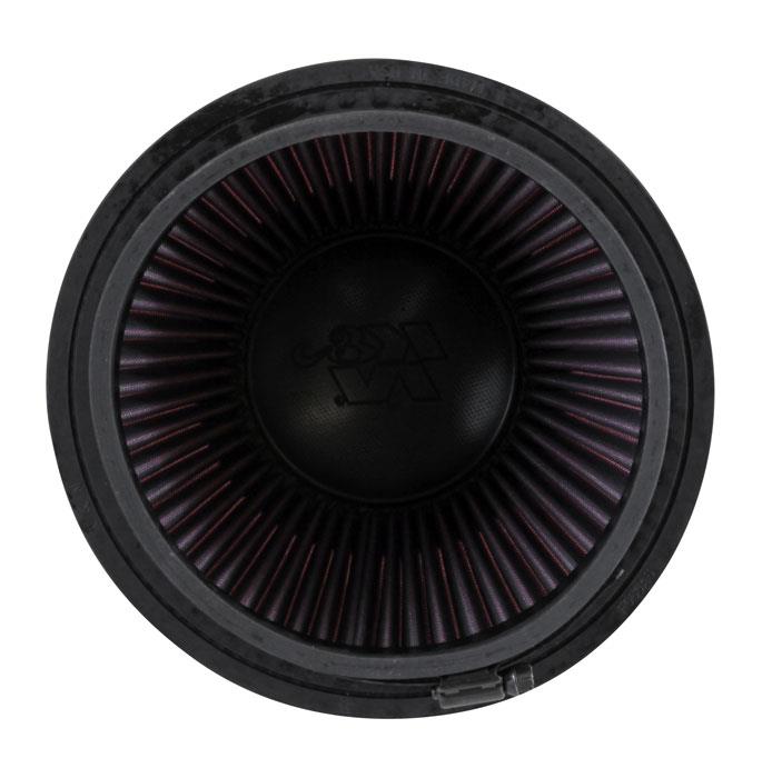 K&N Filter Universal Air Filter Carbon Fiber Top With 6in Flange x 7.5in Base x 6in H-Air Filters - Universal Fit-Grocery Getter Performance