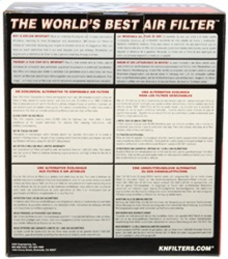 K&N Filter Universal Rubber Filter 4in Flg 6 17/32in OD 8 21/32in H-Air Filters - Universal Fit-Grocery Getter Performance