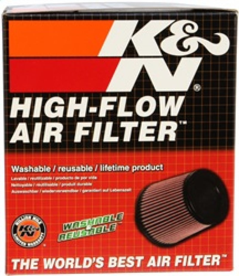 K&N Filter Universal Rubber Filter 4in Flg 6 17/32in OD 8 21/32in H-Air Filters - Universal Fit-Grocery Getter Performance