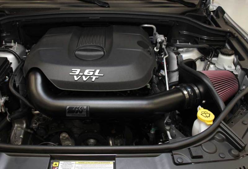 K&N High Flow Performance Intake Kit 11 Jeep Grand Cherokee 3.6L V6 / 11 Dodge Durango 3.6L V6-Cold Air Intakes-Grocery Getter Performance
