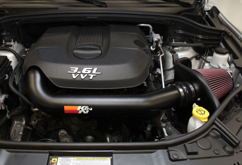 K&N High Flow Performance Intake Kit 11 Jeep Grand Cherokee 3.6L V6 / 11 Dodge Durango 3.6L V6-Cold Air Intakes-Grocery Getter Performance