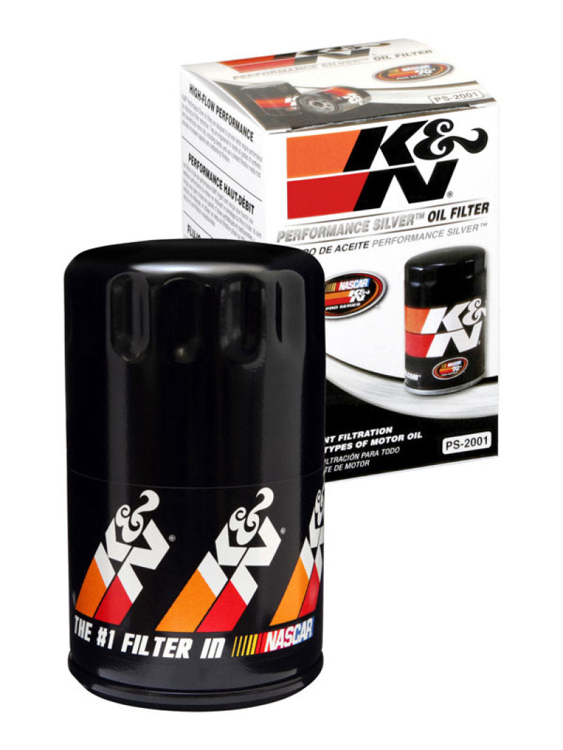 K&N Oil Filter 3in OD x 5.094in H for Buick/Chevrolet/Pontiac/GMC/Oldsmobile/GMC/Cadillac-Oil Filters-Grocery Getter Performance