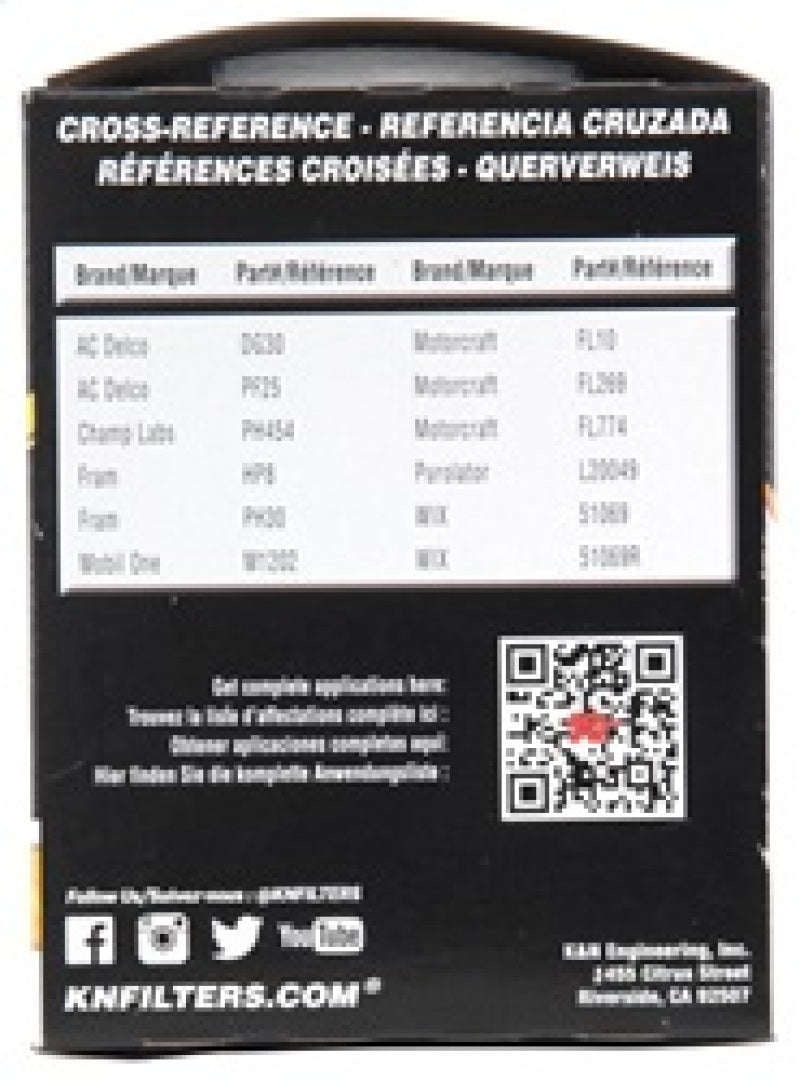 K&N Oil Filter OIL FILTER; AUTOMOTIVE-Oil Filters-Grocery Getter Performance