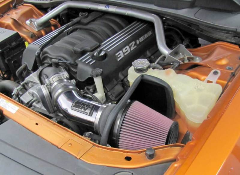 K&N Performance Intake Kit TYPHOON; 11 Dodge Challenger 6.4L V8-Cold Air Intakes-Grocery Getter Performance