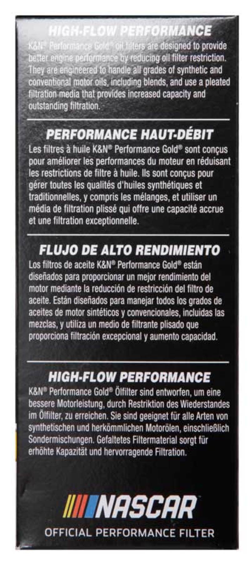 K&N Performance Oil Filter for 11-13 Chrysler 200/300 3.6L / 11-13 Dodge Durango 3.6L-Oil Filters-Grocery Getter Performance