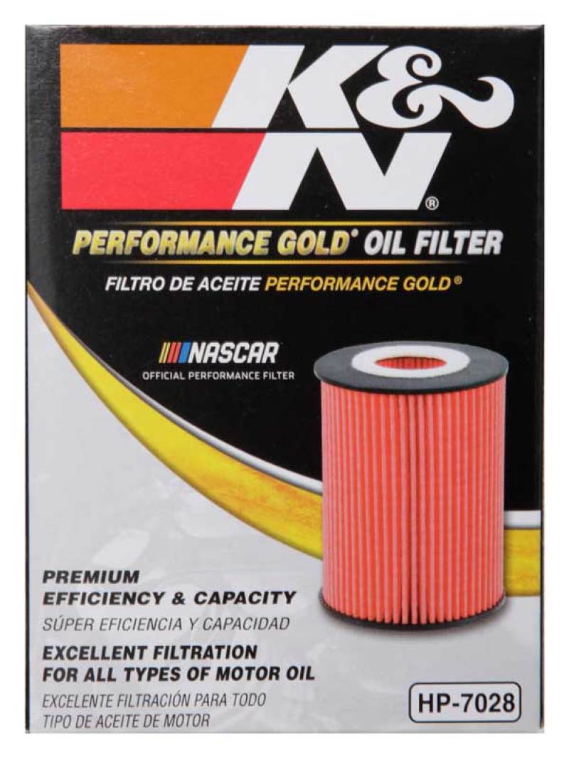 K&N Performance Oil Filter for 2010+ Mercedes Benz GLE350D 3.0L V6 DSL 2.75in OD x 3.625in H-Oil Filters-Grocery Getter Performance
