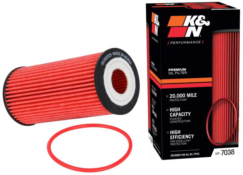 K&N Performance Oil Filter for 2019 Audi A3 2.0L-Oil Filters-Grocery Getter Performance