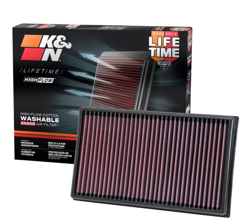 K&N Replacement Air Filter 12-13 VW Golf VII 1.6L/2.0L DSL / 13 Audi A3 1.6L/2.0L DSL/13 A3 1.8L F/I-Air Filters - Drop In-Grocery Getter Performance