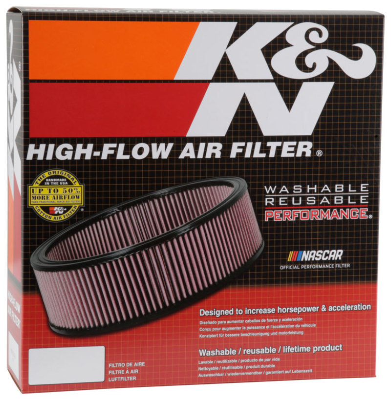 K&N Replacement Air Filter CHRYSLER,DODGE,PLY.,FORD, 1968-89-Air Filters - Drop In-Grocery Getter Performance