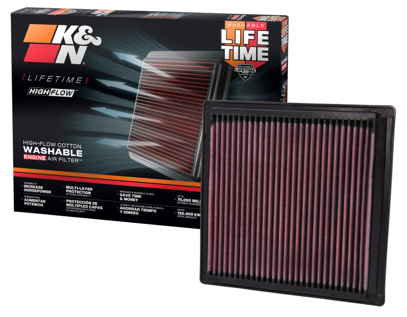 K&N Replacement Air Filter DODGE DURANGO 04-09 / CHRYSLER ASPEN 07-09-Air Filters - Drop In-Grocery Getter Performance