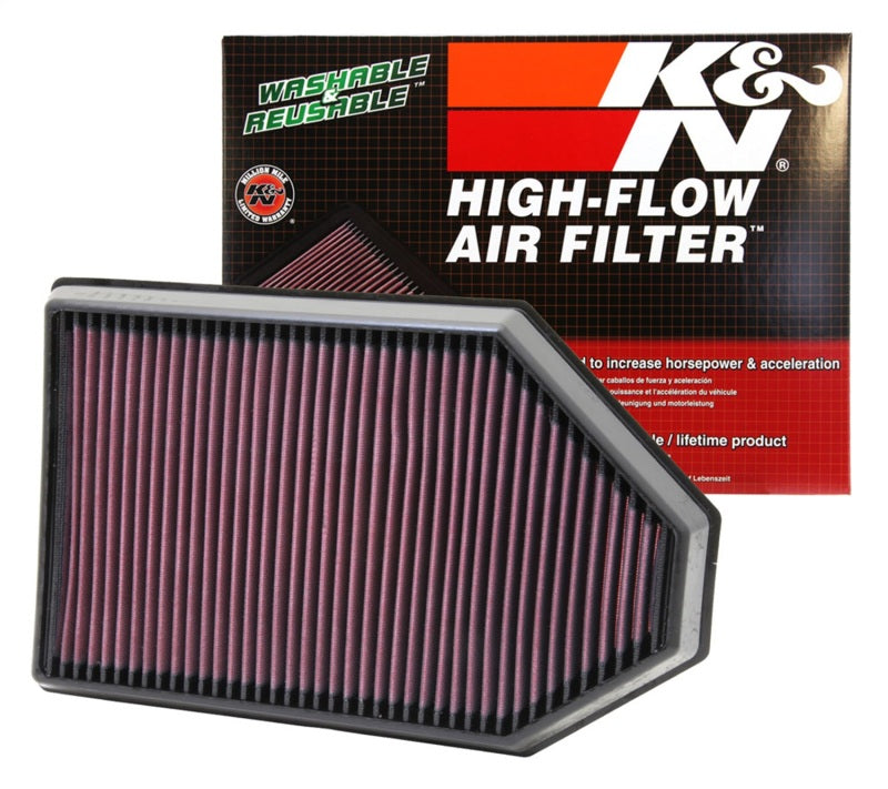 K&N Replacement Air Filter for 11 Chrysler 300/300C / Challenger 3.6L/5.7L/6.4L / Charger 3.6L/5.7L-Air Filters - Drop In-Grocery Getter Performance