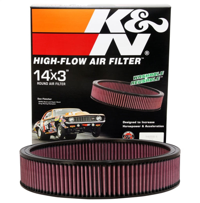 K&N Replacement Air Filter GM CARS & TRUCKS, V8, 1966-84-Air Filters - Drop In-Grocery Getter Performance
