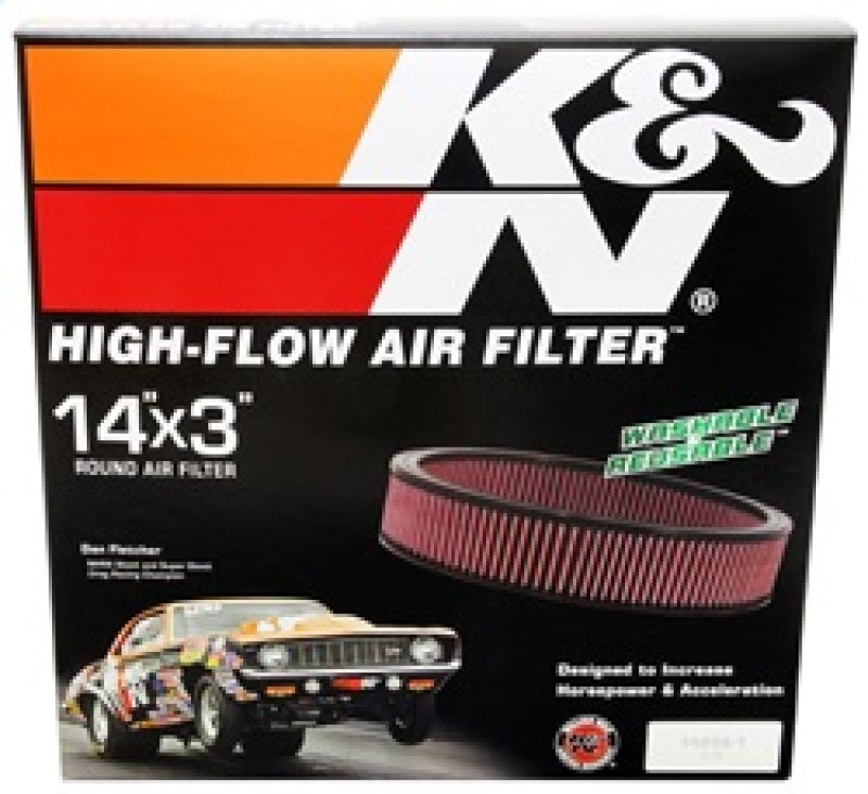 K&N Replacement Air Filter GM CARS & TRUCKS, V8, 1966-84-Air Filters - Drop In-Grocery Getter Performance
