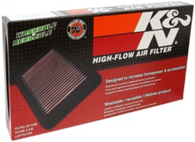 K&N Replacement Air Filter - Panel 10.688in O/S Length x 7.125in O/S Width x 1.125in H-Air Filters - Drop In-Grocery Getter Performance