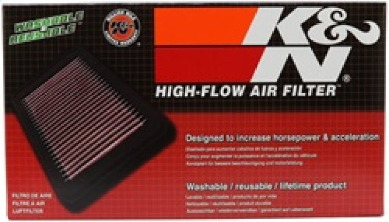 K&N Replacement Air Filter - Panel 10.688in O/S Length x 7.125in O/S Width x 1.125in H-Air Filters - Drop In-Grocery Getter Performance