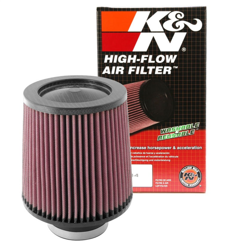 K&N Round Tapered Universal Air Filter 3 inch Flange 6 inch Base 5 inch Top 6 inch Height-Air Filters - Universal Fit-Grocery Getter Performance