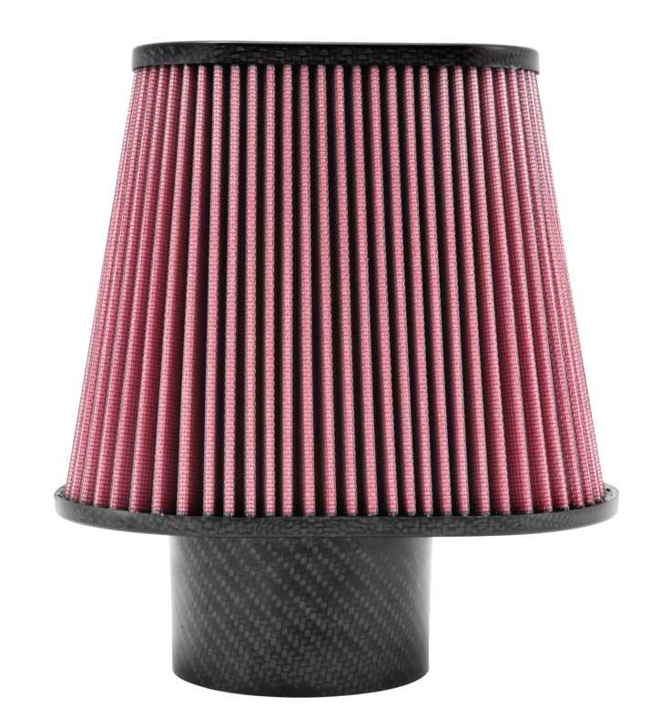 K&N Universal Air Filter 3 11/16in Flange x 8 3/4 x 5 1/2in Base x 6 3/8 x 3 3/16in Top x 7in Height-Air Filters - Universal Fit-Grocery Getter Performance