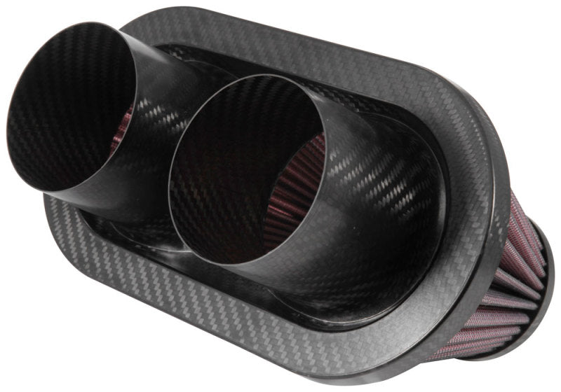 K&N Universal Air Filter - 3in Dual Flange / 10x5.125in Base / 6.375x3.0625in Top / 5.5in Height-Air Filters - Universal Fit-Grocery Getter Performance