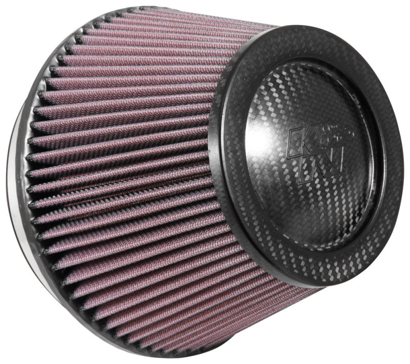 K&N Universal Carbon Fiber Filter 6in Flange / 7-1/2in OD-B / 5-1/8in OD-T / 5in H-Air Filters - Universal Fit-Grocery Getter Performance