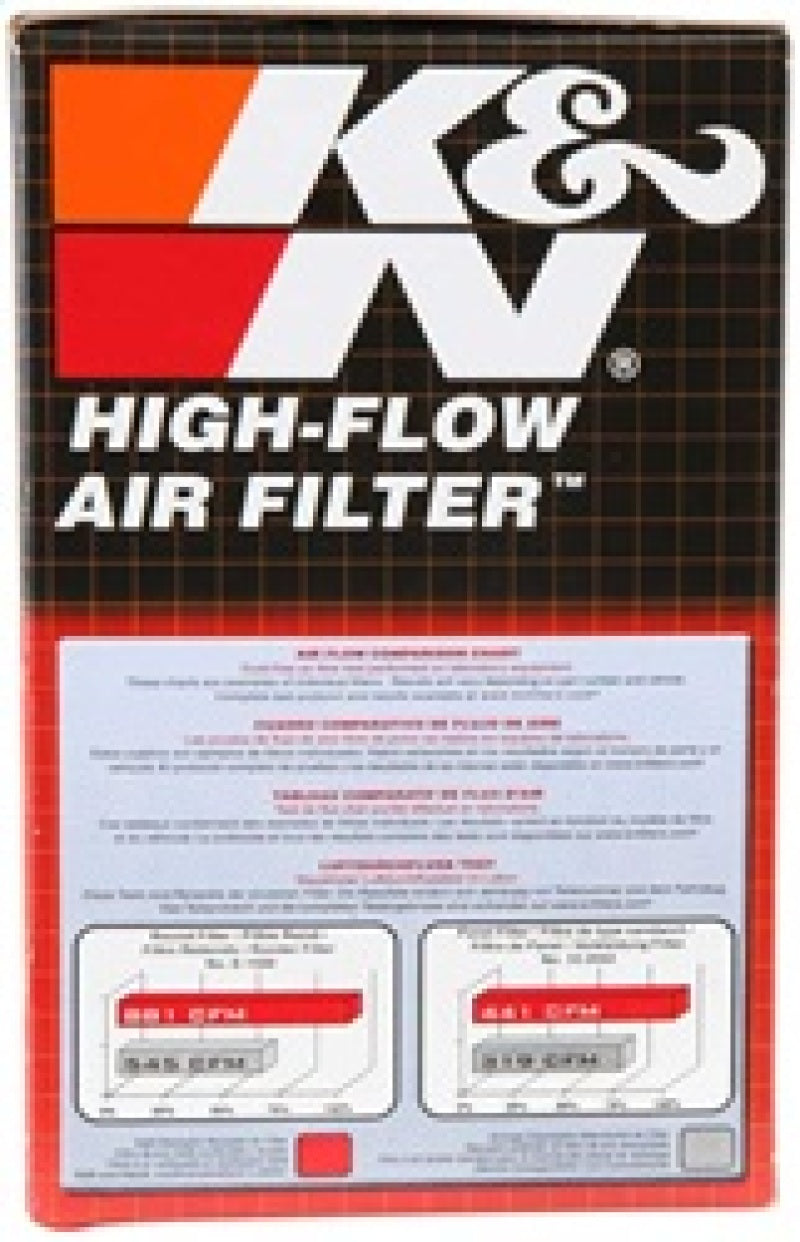 K&N Universal Clamp-On Air Filter 2-3/4in FLG / 4-3/4in B / 3-1/2in T / 5-7/8in H-Air Filters - Universal Fit-Grocery Getter Performance