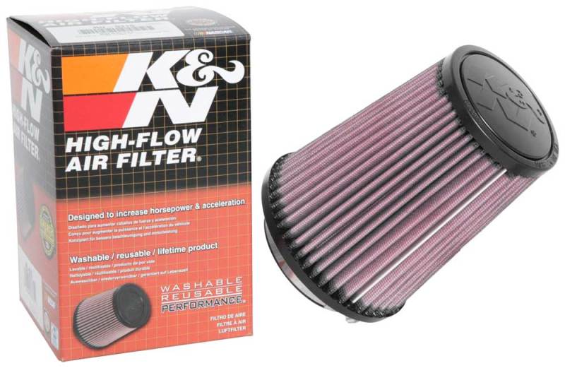 K&N Universal Clamp-On Air Filter 2-3/4in FLG / 4-3/4in B / 3-1/2in T / 5-7/8in H-Air Filters - Universal Fit-Grocery Getter Performance