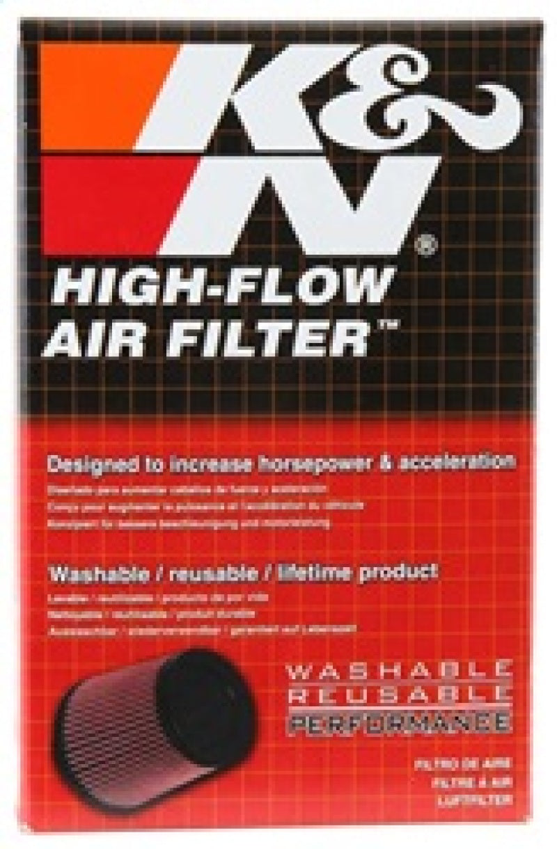 K&N Universal Clamp-On Air Filter 2-3/4in FLG / 4-3/4in B / 3-1/2in T / 5-7/8in H-Air Filters - Universal Fit-Grocery Getter Performance
