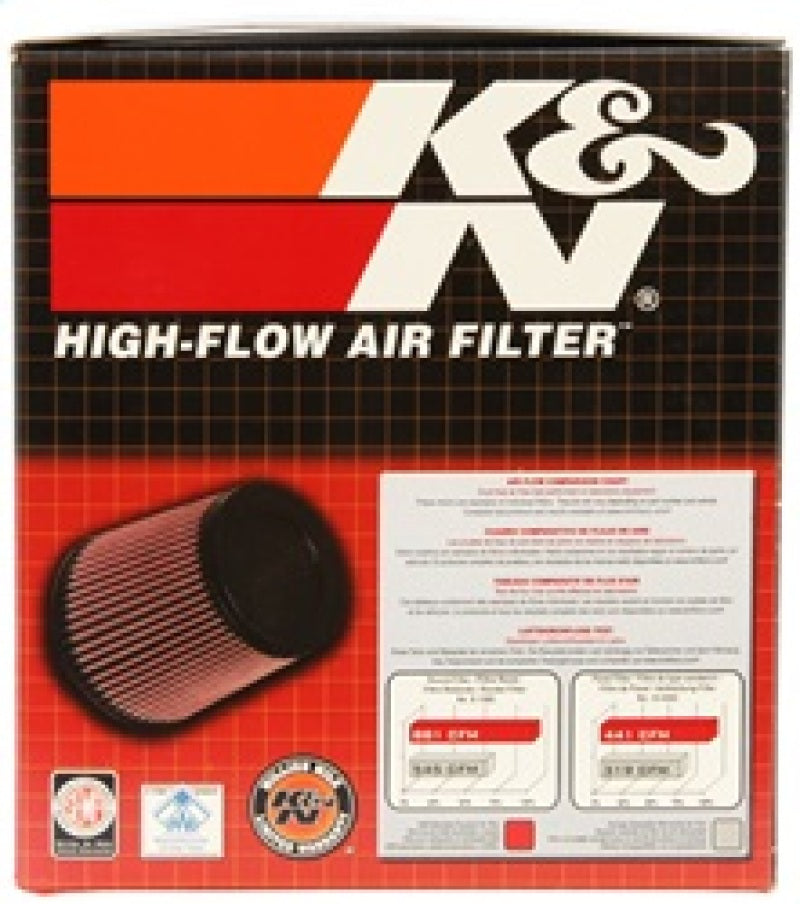 K&N Universal Clamp-On Air Filter 2-3/4in FLG / 5-7/8in B / 4-1/2in T / 5in H-Air Filters - Universal Fit-Grocery Getter Performance