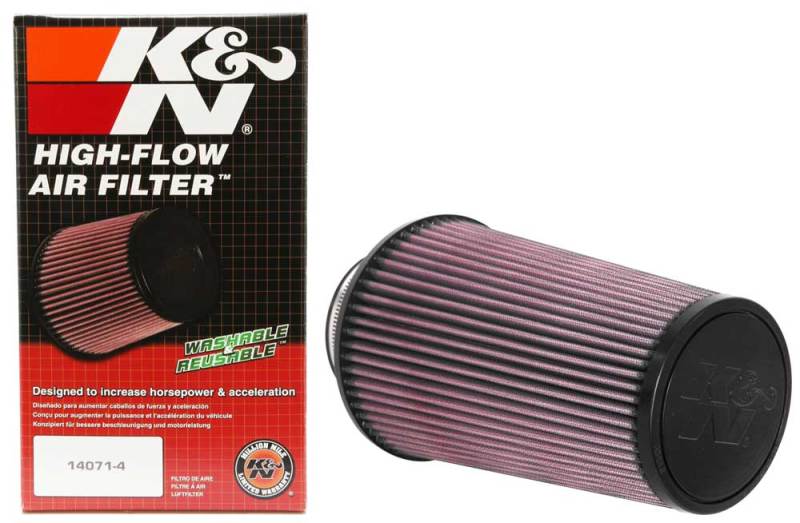 K&N Universal Clamp-On Air Filter 3-1/2in FLG / 6in B / 4-1/2in T / 9in H-Air Filters - Universal Fit-Grocery Getter Performance