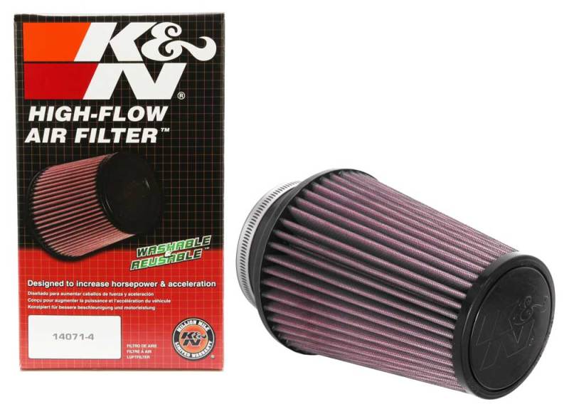 K&N Universal Clamp-On Air Filter 4in FLG / 6in B / 4in T / 7in H-Air Filters - Universal Fit-Grocery Getter Performance