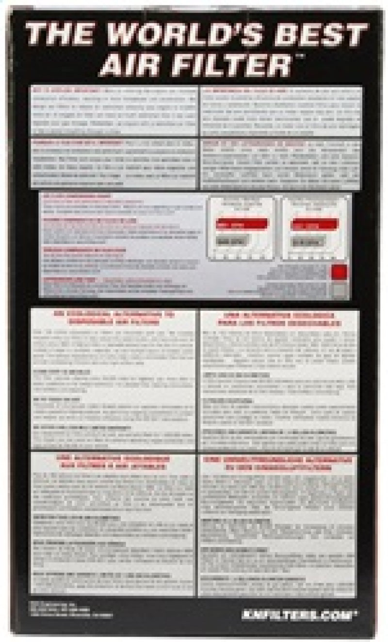 K&N Universal Clamp-On Air Filter 5in FLG / 6-1/2in B / 4-3/8in T / 8-3/4in H-Air Filters - Universal Fit-Grocery Getter Performance