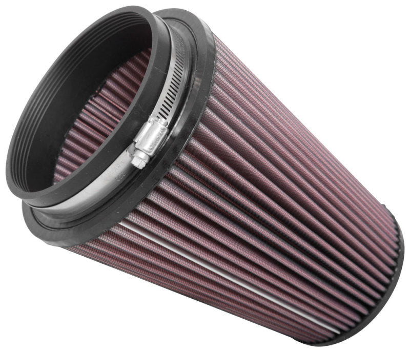 K&N Universal Clamp-On Air Filter 5in FLG / 6-1/2in B / 4-3/8in T / 8-3/4in H-Air Filters - Universal Fit-Grocery Getter Performance