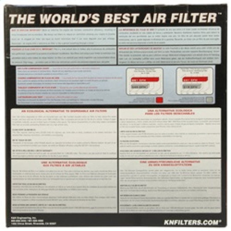 K&N Universal Clamp-On Air Filter 6in FLG / 7-1/2in B / 5-1/8in T / 4in H-Air Filters - Universal Fit-Grocery Getter Performance