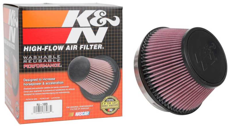 K&N Universal Clamp-On Air Filter 6in FLG / 7-1/2in B / 5-1/8in T / 4in H-Air Filters - Universal Fit-Grocery Getter Performance