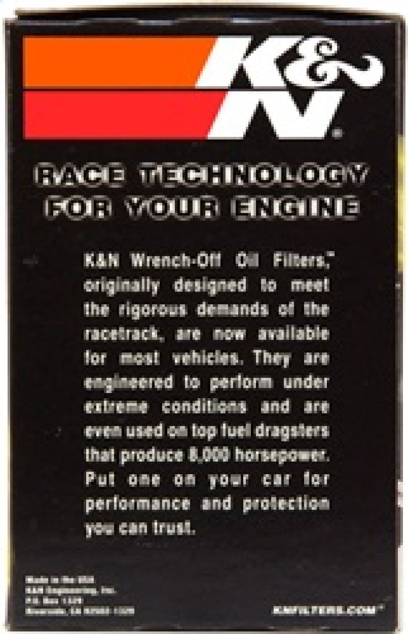 K&N Universal Performance Gold Oil Filter-Oil Filters-Grocery Getter Performance