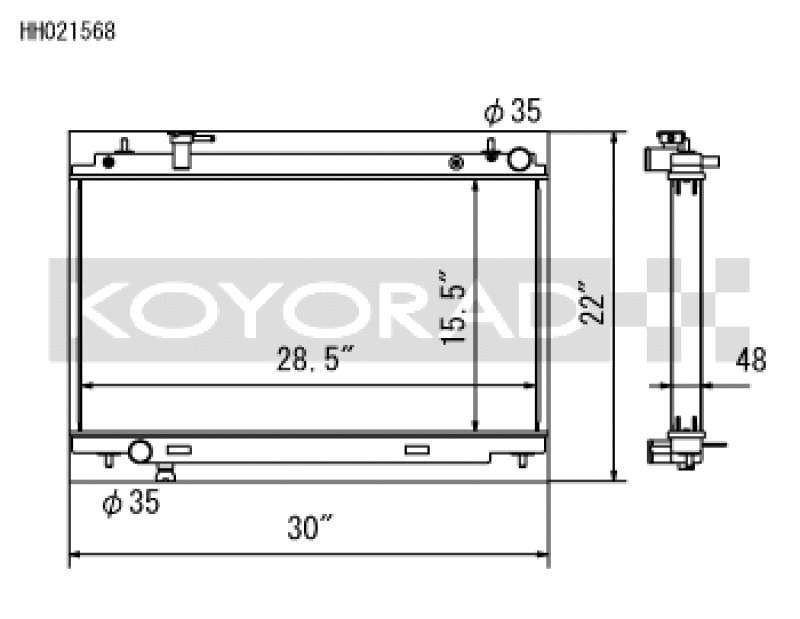 Koyo 03-06 Nissan 350Z 3.5L V6 Radiator-Radiators-Grocery Getter Performance