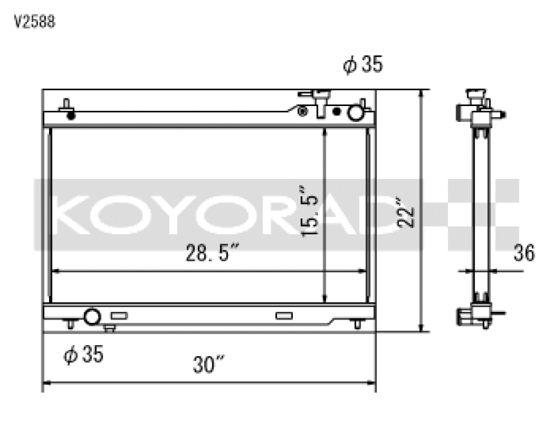 Koyo 03-07 Infiniti G35 Coupe / 03-06 G35 Sedan VQ35DE (MT) Radiator-Radiators-Grocery Getter Performance