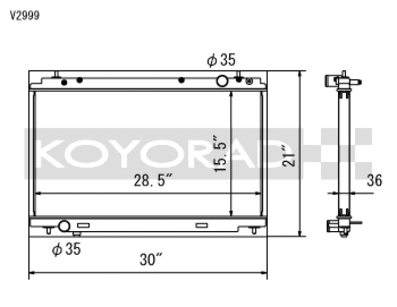 Koyo 07-08 Nissan 350Z VQ35HR (MT) Radiator-Radiators-Grocery Getter Performance