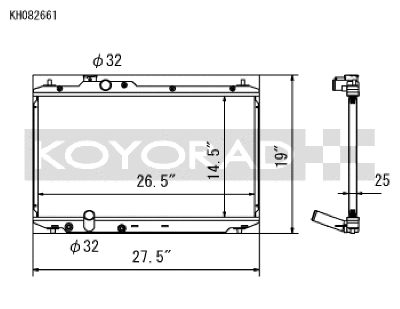 Koyo 12-15 Honda Civic SI 2.4L (MT) Radiator-Radiators-Grocery Getter Performance